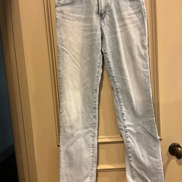 AG Everett Slim Straight Jeans Light Blue Faded Denim Size 31 33 W31 L33 31R - Picture 2 of 8